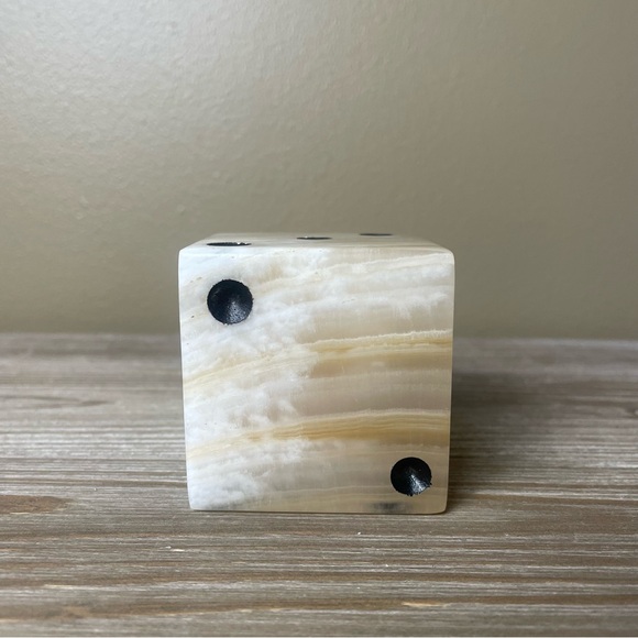 Vintage Genuine Onyx Hand Carved Dice Made In Mexico - Picture 2 of 7